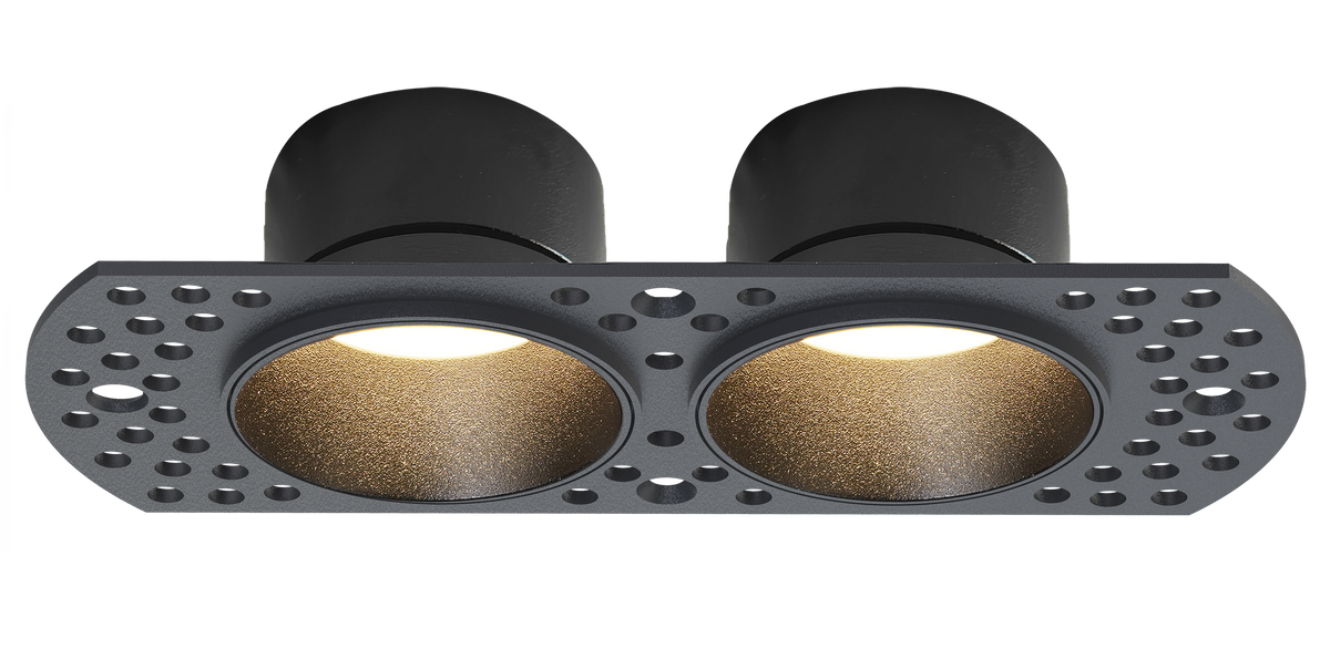 RIM MINI DUO - Double recessed spotlight frame MR11